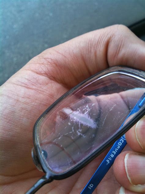 glasses lens peeling